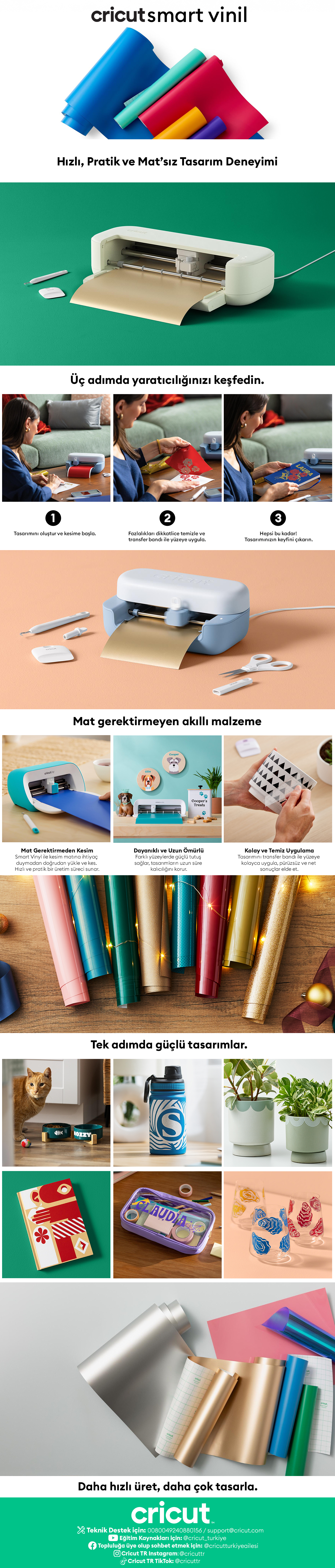 Cricut 2008031 Joy Smart Vinil Kalıcı 14X122 Cm Altın Fiyatı